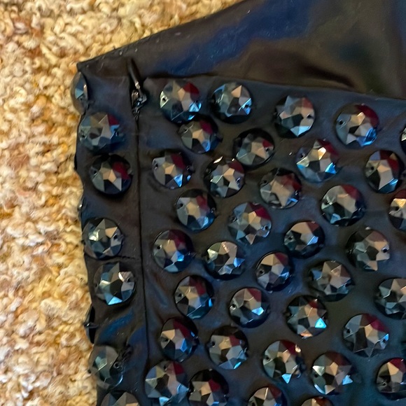 Women’s Arden B. Metallic Leopard Print One Shoulder Dress w Beading Size XS - Picture 5 of 9